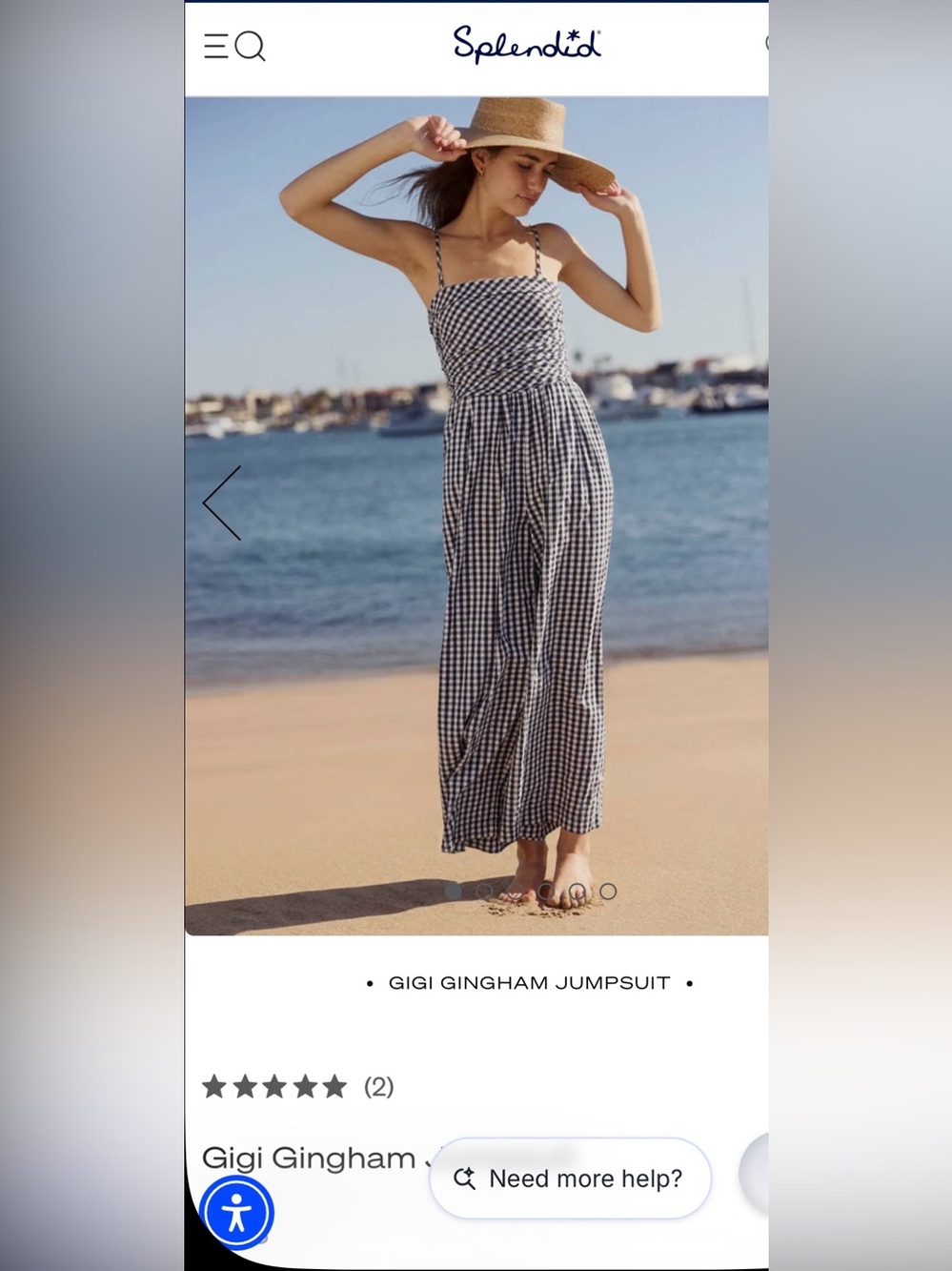 Splendid Navy & White Gigi Gingham Jumpsuit 😍😍😍😍😍😍